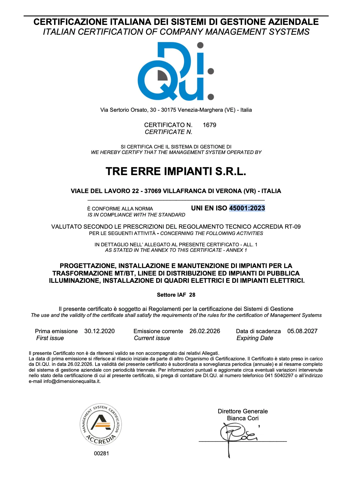 Immagine - ISO 45001:2023