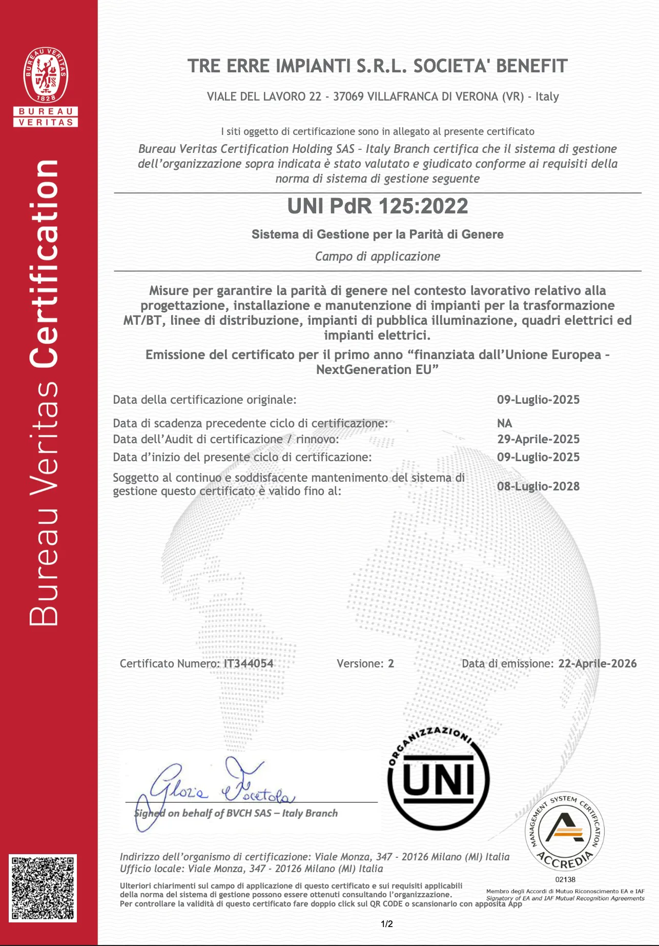 Immagine - Certificazione Parità di Genere